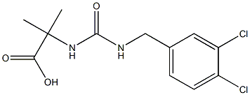 2-({[(3,4-dichlorophenyl)methyl]carbamoyl}amino)-2-methylpropanoic acid Struktur