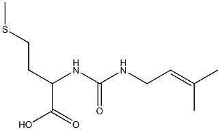 2-({[(3-methylbut-2-enyl)amino]carbonyl}amino)-4-(methylthio)butanoic acid Struktur