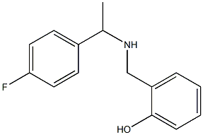 2-({[1-(4-fluorophenyl)ethyl]amino}methyl)phenol Struktur