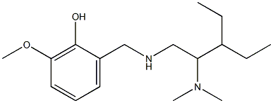 2-({[2-(dimethylamino)-3-ethylpentyl]amino}methyl)-6-methoxyphenol Struktur