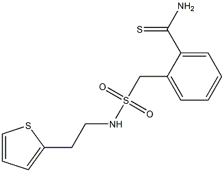 2-({[2-(thiophen-2-yl)ethyl]sulfamoyl}methyl)benzene-1-carbothioamide Struktur