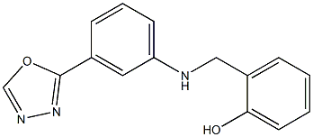 2-({[3-(1,3,4-oxadiazol-2-yl)phenyl]amino}methyl)phenol Struktur