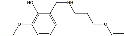 2-({[3-(ethenyloxy)propyl]amino}methyl)-6-ethoxyphenol Struktur