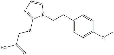 2-({1-[2-(4-methoxyphenyl)ethyl]-1H-imidazol-2-yl}sulfanyl)acetic acid Struktur