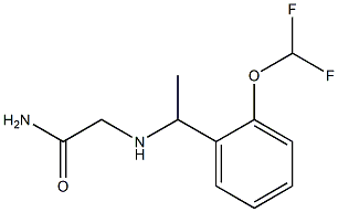 2-({1-[2-(difluoromethoxy)phenyl]ethyl}amino)acetamide Struktur