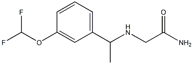 2-({1-[3-(difluoromethoxy)phenyl]ethyl}amino)acetamide Struktur