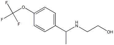 2-({1-[4-(trifluoromethoxy)phenyl]ethyl}amino)ethan-1-ol Struktur