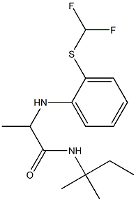 2-({2-[(difluoromethyl)sulfanyl]phenyl}amino)-N-(2-methylbutan-2-yl)propanamide Struktur