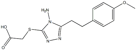 2-({4-amino-5-[2-(4-methoxyphenyl)ethyl]-4H-1,2,4-triazol-3-yl}sulfanyl)acetic acid Struktur