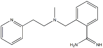 2-({methyl[2-(pyridin-2-yl)ethyl]amino}methyl)benzene-1-carboximidamide Struktur