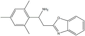 2-(1,3-benzoxazol-2-yl)-1-(2,4,6-trimethylphenyl)ethan-1-amine Struktur