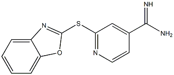 2-(1,3-benzoxazol-2-ylsulfanyl)pyridine-4-carboximidamide Struktur