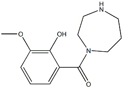 2-(1,4-diazepan-1-ylcarbonyl)-6-methoxyphenol Struktur