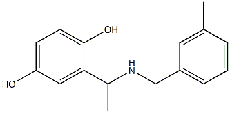 2-(1-{[(3-methylphenyl)methyl]amino}ethyl)benzene-1,4-diol Struktur