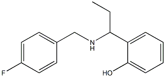 2-(1-{[(4-fluorophenyl)methyl]amino}propyl)phenol Struktur