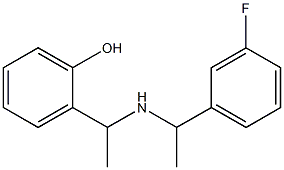 2-(1-{[1-(3-fluorophenyl)ethyl]amino}ethyl)phenol Struktur