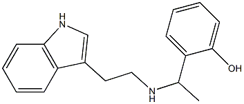 2-(1-{[2-(1H-indol-3-yl)ethyl]amino}ethyl)phenol Struktur