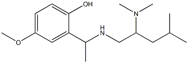 2-(1-{[2-(dimethylamino)-4-methylpentyl]amino}ethyl)-4-methoxyphenol Struktur