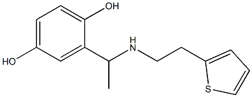 2-(1-{[2-(thiophen-2-yl)ethyl]amino}ethyl)benzene-1,4-diol Struktur