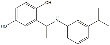 2-(1-{[3-(propan-2-yl)phenyl]amino}ethyl)benzene-1,4-diol Struktur