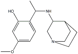 2-(1-{1-azabicyclo[2.2.2]octan-3-ylamino}ethyl)-5-methoxyphenol Struktur