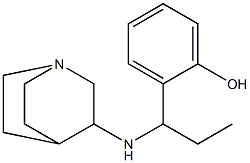 2-(1-{1-azabicyclo[2.2.2]octan-3-ylamino}propyl)phenol Struktur