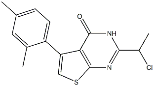 2-(1-chloroethyl)-5-(2,4-dimethylphenyl)-3H,4H-thieno[2,3-d]pyrimidin-4-one Struktur