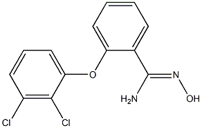 2-(2,3-dichlorophenoxy)-N'-hydroxybenzene-1-carboximidamide Struktur