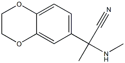 2-(2,3-dihydro-1,4-benzodioxin-6-yl)-2-(methylamino)propanenitrile Struktur