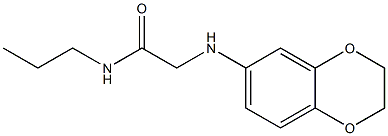 2-(2,3-dihydro-1,4-benzodioxin-6-ylamino)-N-propylacetamide Struktur