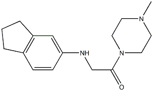 2-(2,3-dihydro-1H-inden-5-ylamino)-1-(4-methylpiperazin-1-yl)ethan-1-one Struktur