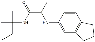 2-(2,3-dihydro-1H-inden-5-ylamino)-N-(2-methylbutan-2-yl)propanamide Struktur