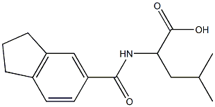 2-(2,3-dihydro-1H-inden-5-ylformamido)-4-methylpentanoic acid Struktur