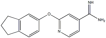 2-(2,3-dihydro-1H-inden-5-yloxy)pyridine-4-carboximidamide Struktur