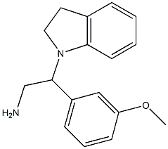 2-(2,3-dihydro-1H-indol-1-yl)-2-(3-methoxyphenyl)ethanamine Struktur