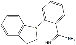 2-(2,3-dihydro-1H-indol-1-yl)benzene-1-carboximidamide Struktur