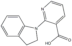 2-(2,3-dihydro-1H-indol-1-yl)pyridine-3-carboxylic acid Struktur