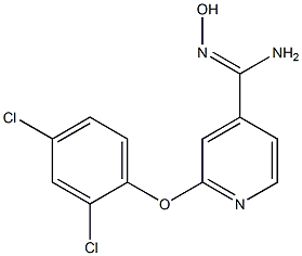 2-(2,4-dichlorophenoxy)-N'-hydroxypyridine-4-carboximidamide Struktur