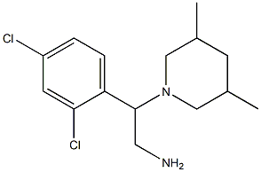 2-(2,4-dichlorophenyl)-2-(3,5-dimethylpiperidin-1-yl)ethan-1-amine Struktur