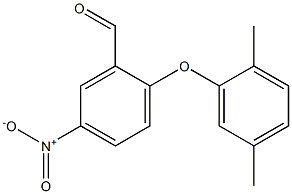 2-(2,5-dimethylphenoxy)-5-nitrobenzaldehyde Struktur