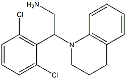 2-(2,6-dichlorophenyl)-2-(1,2,3,4-tetrahydroquinolin-1-yl)ethan-1-amine Struktur