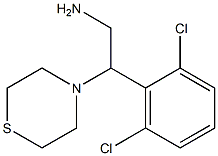 2-(2,6-dichlorophenyl)-2-(thiomorpholin-4-yl)ethan-1-amine Struktur