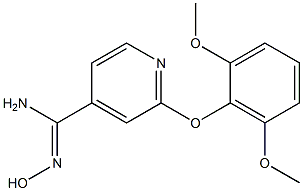 2-(2,6-dimethoxyphenoxy)-N'-hydroxypyridine-4-carboximidamide Struktur