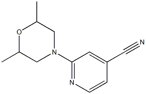 2-(2,6-dimethylmorpholin-4-yl)isonicotinonitrile Struktur