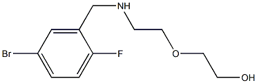 2-(2-{[(5-bromo-2-fluorophenyl)methyl]amino}ethoxy)ethan-1-ol Struktur