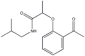 2-(2-acetylphenoxy)-N-(2-methylpropyl)propanamide Struktur