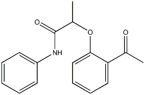 2-(2-acetylphenoxy)-N-phenylpropanamide Struktur