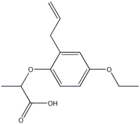 2-(2-allyl-4-ethoxyphenoxy)propanoic acid Struktur