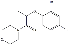 2-(2-bromo-4-fluorophenoxy)-1-(morpholin-4-yl)propan-1-one Struktur