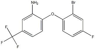 2-(2-bromo-4-fluorophenoxy)-5-(trifluoromethyl)aniline Struktur